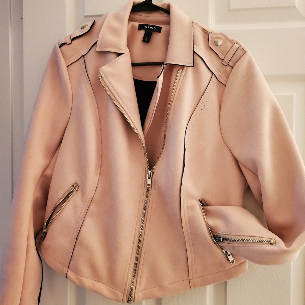 Suede waist jacket